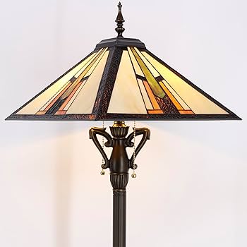 AVIVADIRECT Tiffany Floor Lamp Multicolour Mission Style